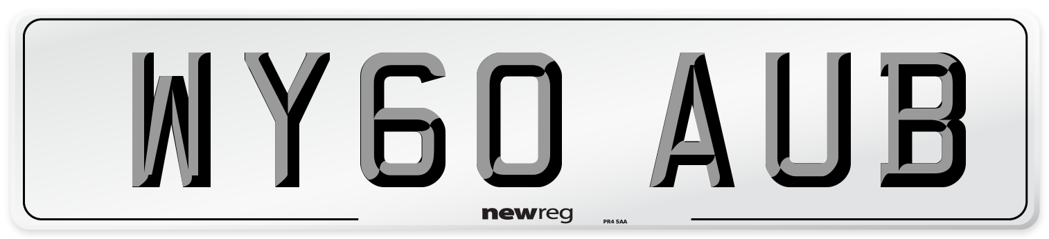 WY60 AUB Number Plate from New Reg
